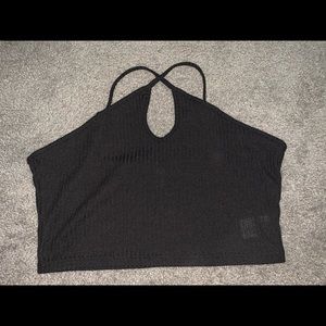 Black crop top